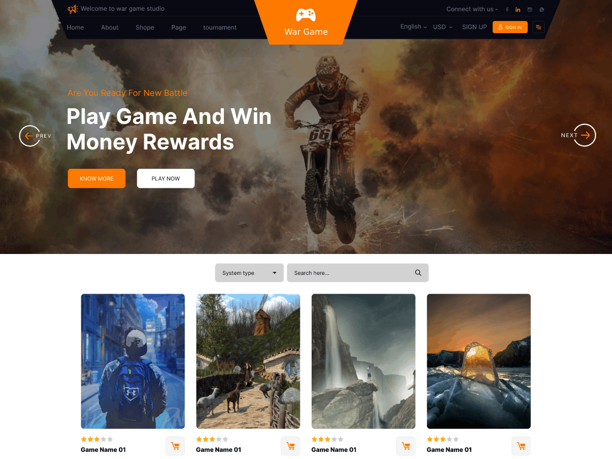 Free Gaming WordPress Theme
