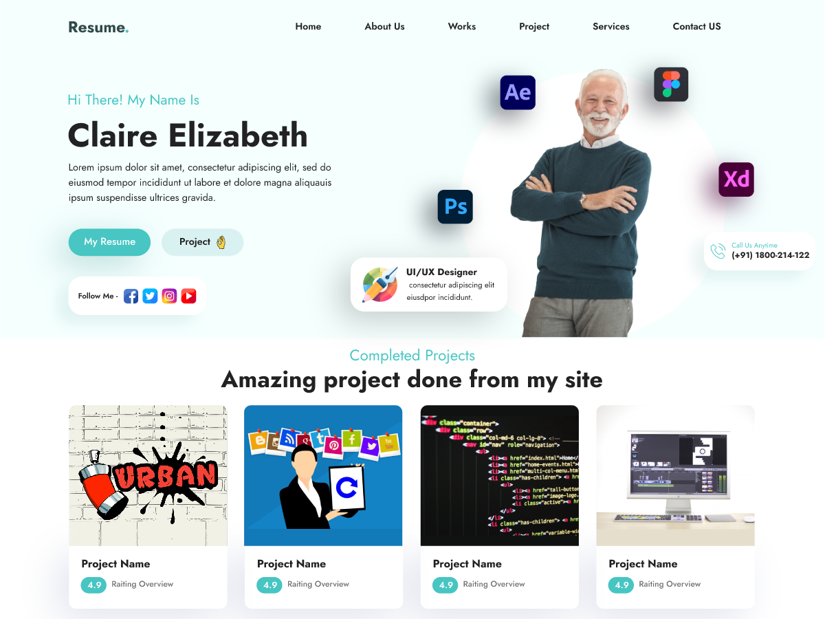 Free Resume WordPress Theme