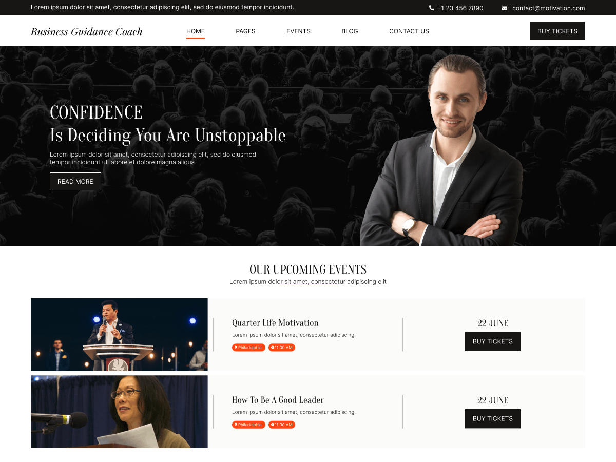 Business Coach WordPress Theme