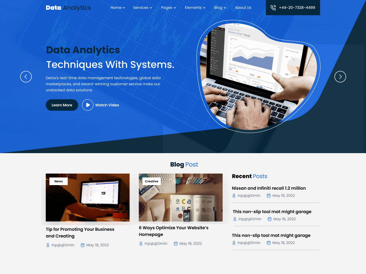 Data Analytics WordPress Theme
