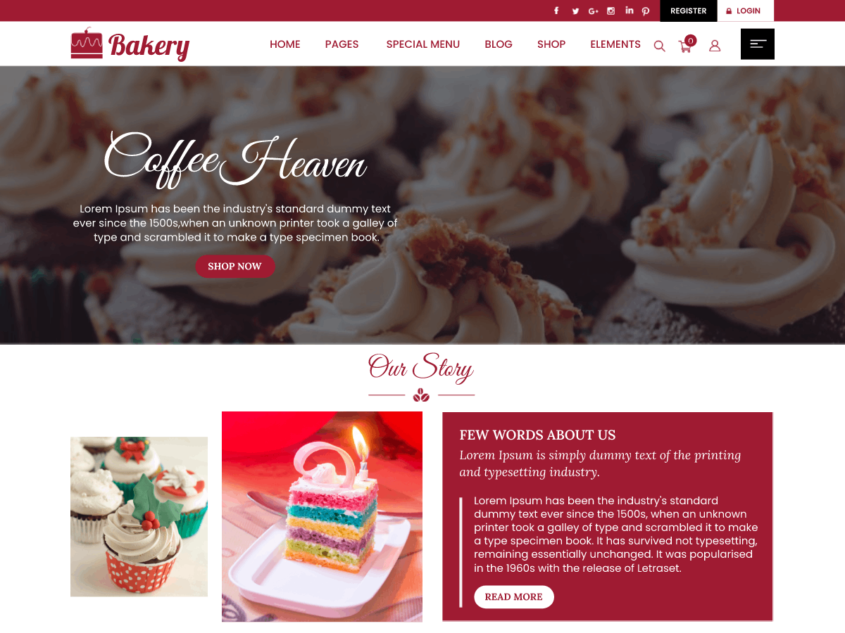 Coffee Shop WordPress Theme