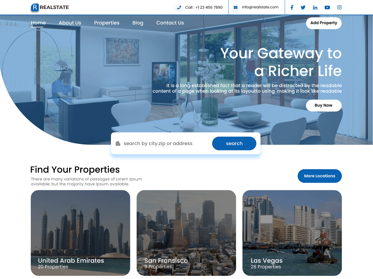 Real Estate Agent WordPress Theme