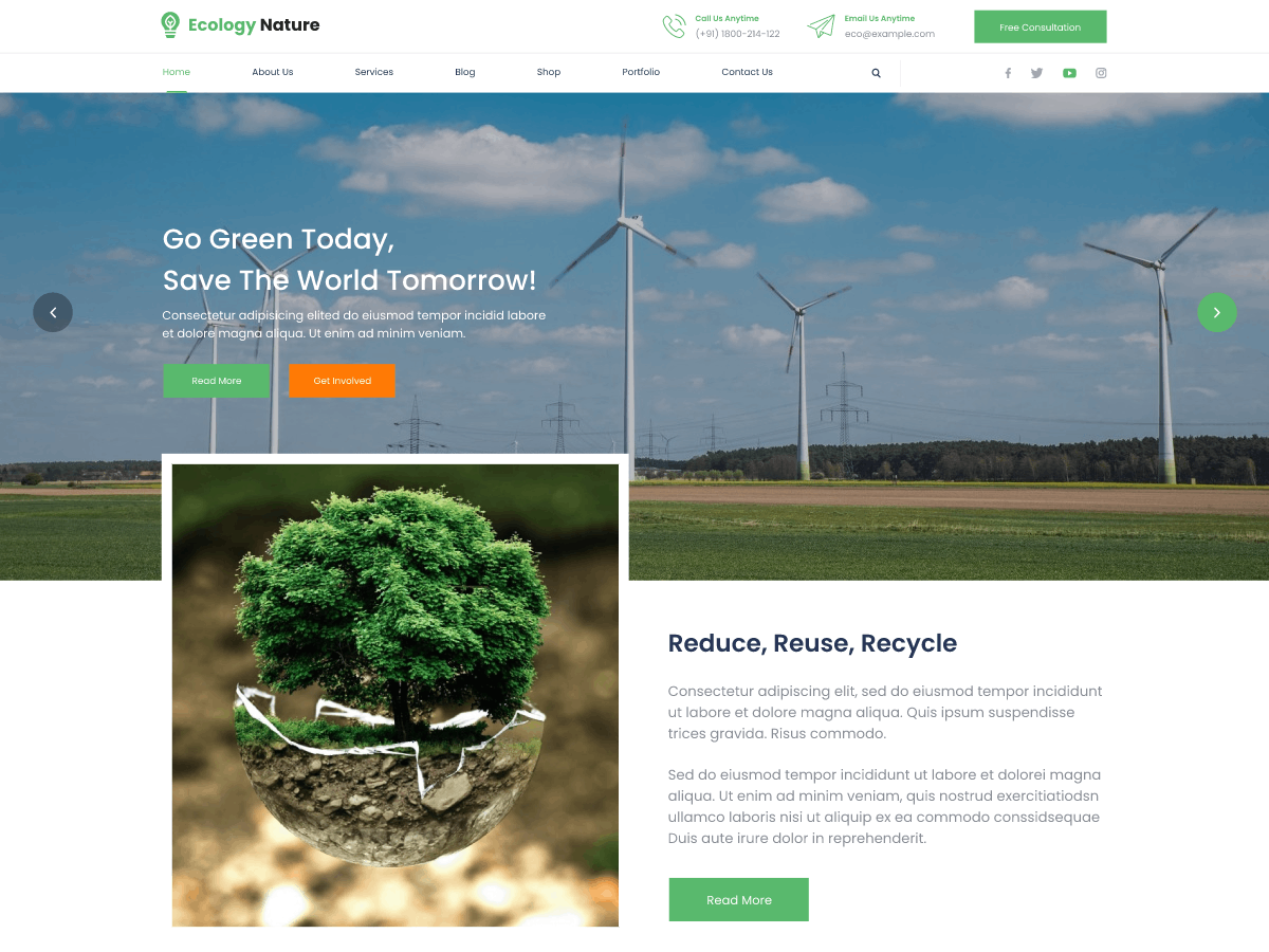Ecology Nature WordPress Theme