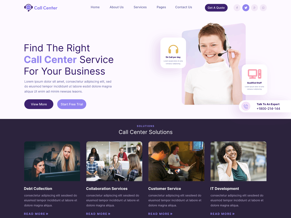 BPO Company WordPress Theme