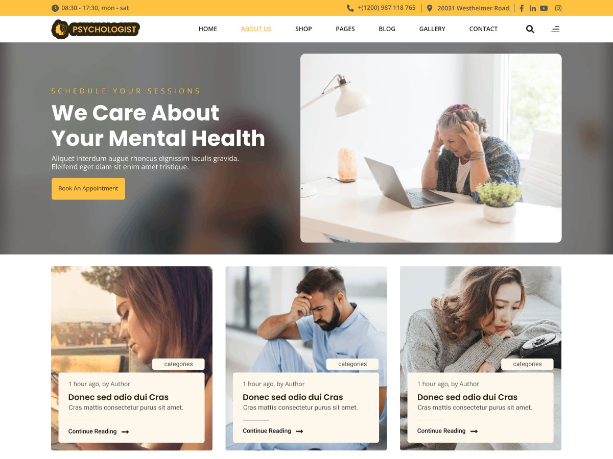Psychologist WordPress Theme