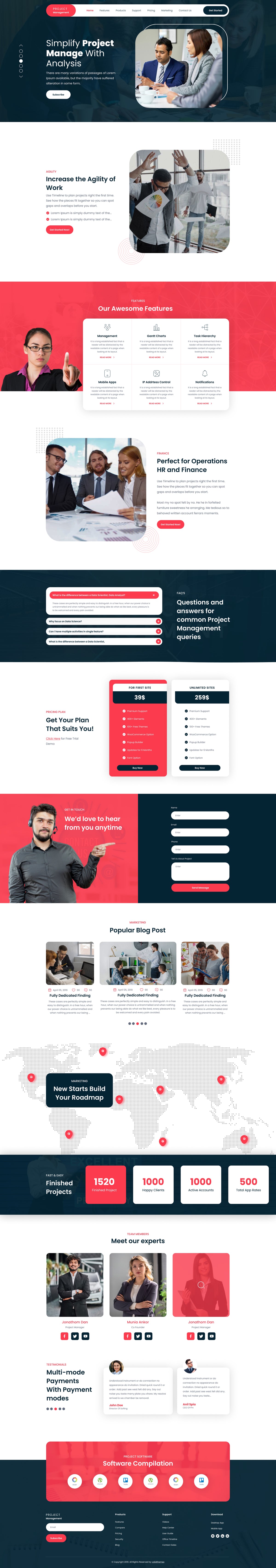 Project Control Website Theme Project Management WordPress Theme โ Misbah WP