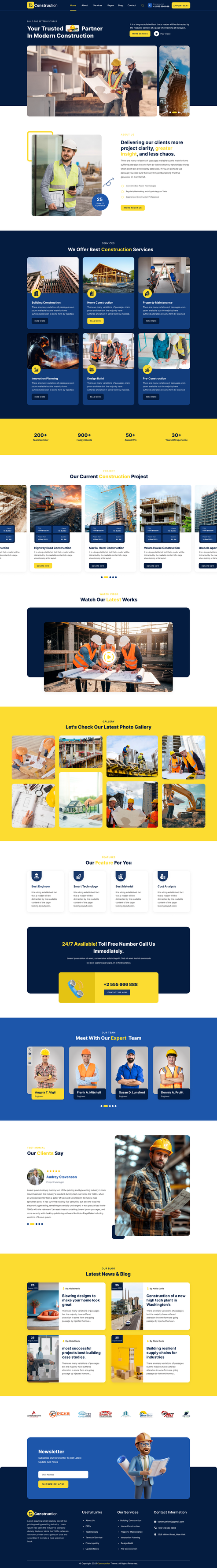 Construction Works WordPress Theme for Builders & Firms – Misbah WP