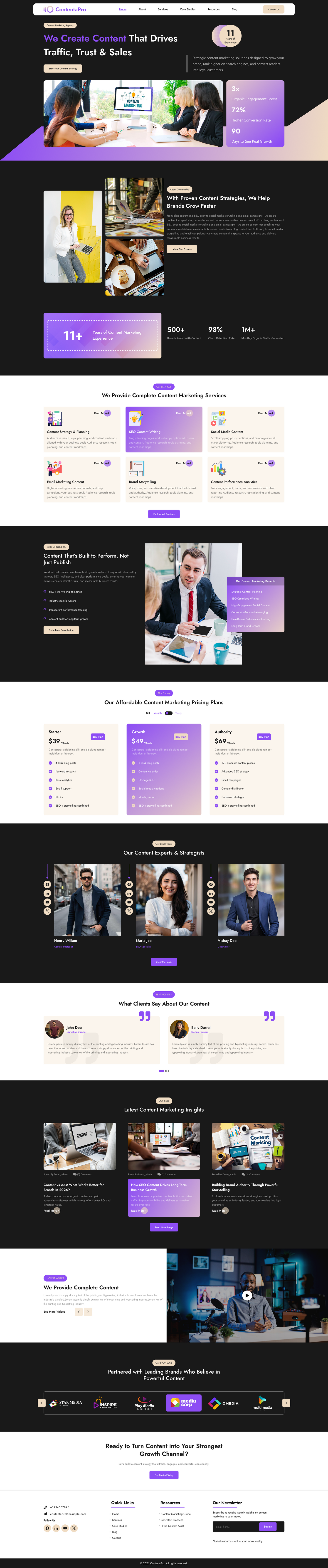 Content Marketing WordPress Theme