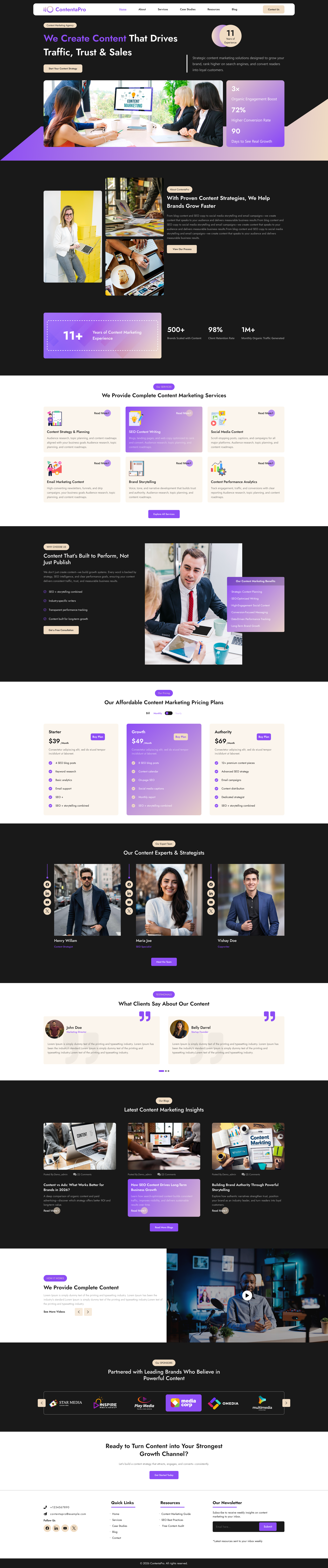 Content Marketing WordPress Theme