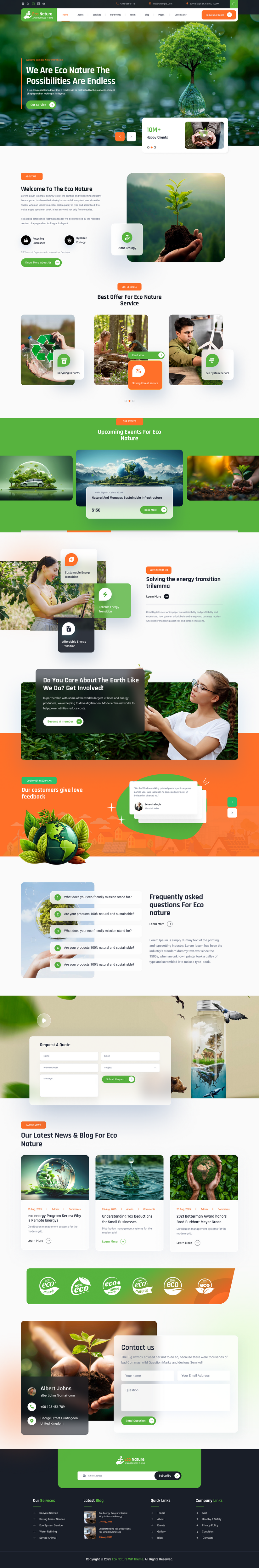 Ecology WordPress Theme for Eco Brands, Parks & NGOs – Misbah WP