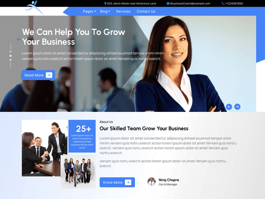 Free Business Coach WordPress Theme