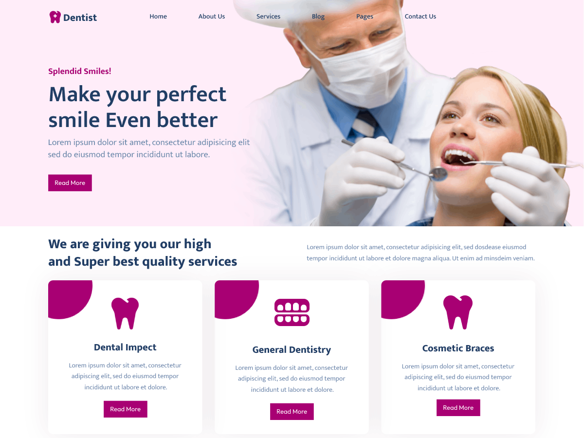 Free Dentist WordPress Theme Perfect for Dental Clinics Misbah WP
