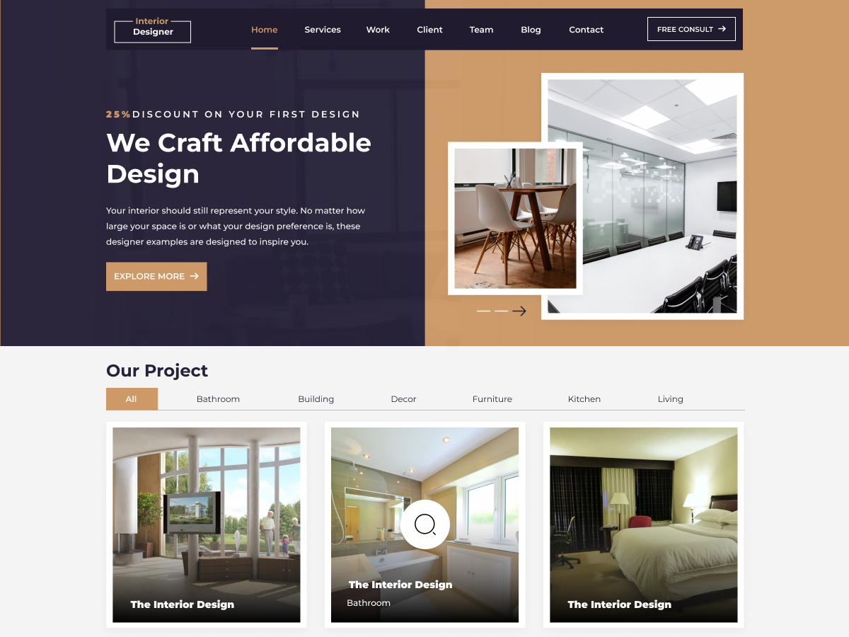 Free Interior WordPress Theme | For Home Decor Websites – Misbah WP