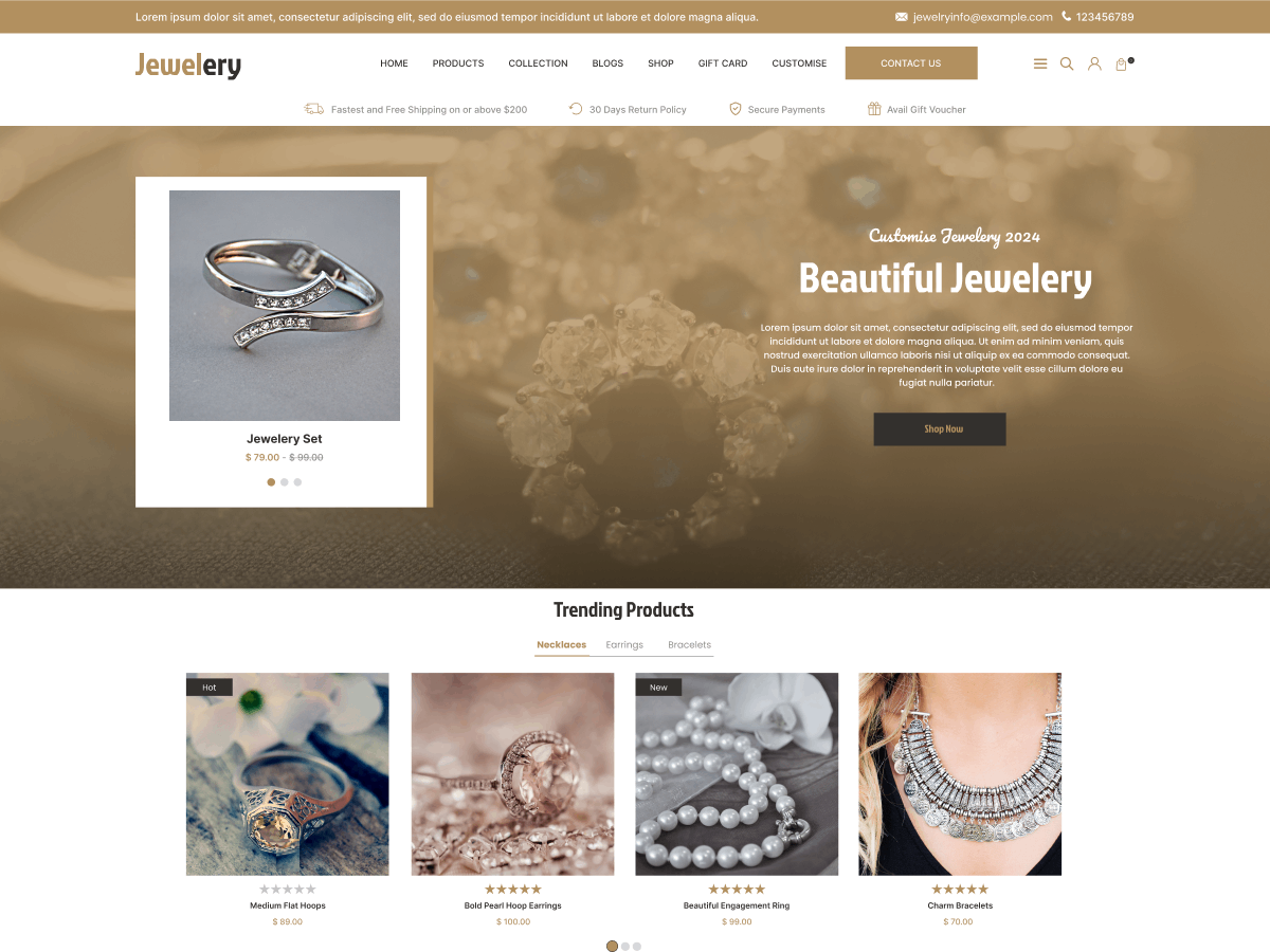 Free Jewellery WordPress Theme - Sparkle Online โ Misbah WP