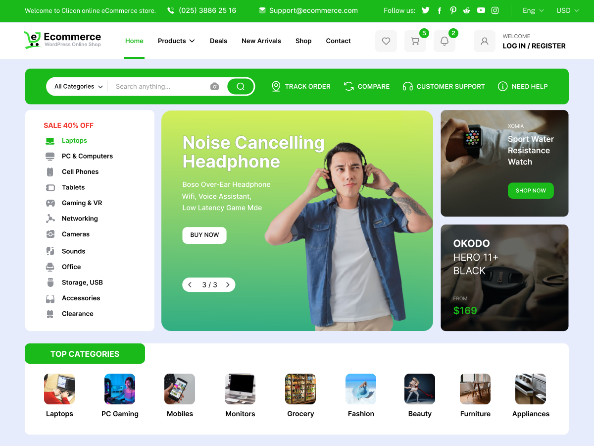 Free Storefront WordPress Theme For Modern Online Stores – Misbah WP