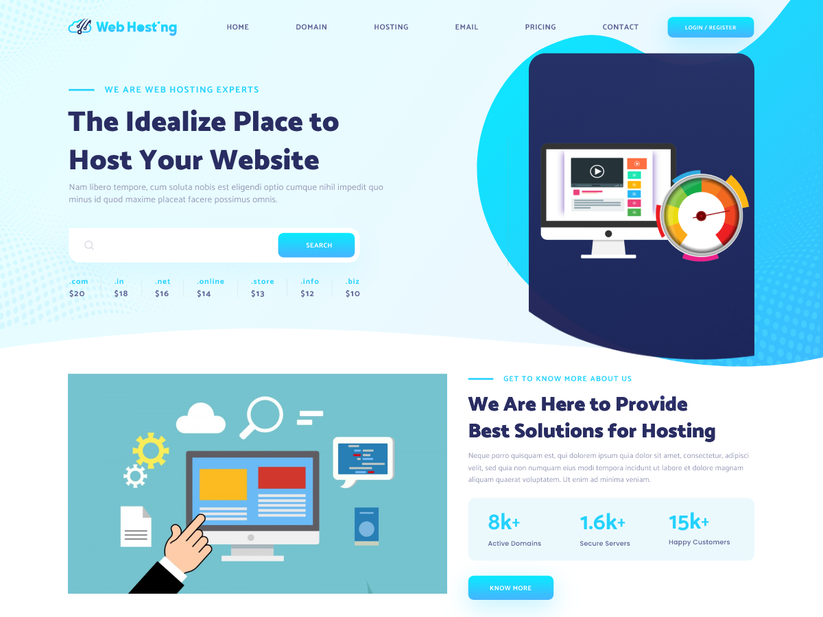 Free Web Hosting WordPress Theme For Web Hosting Services. – Misbah WP