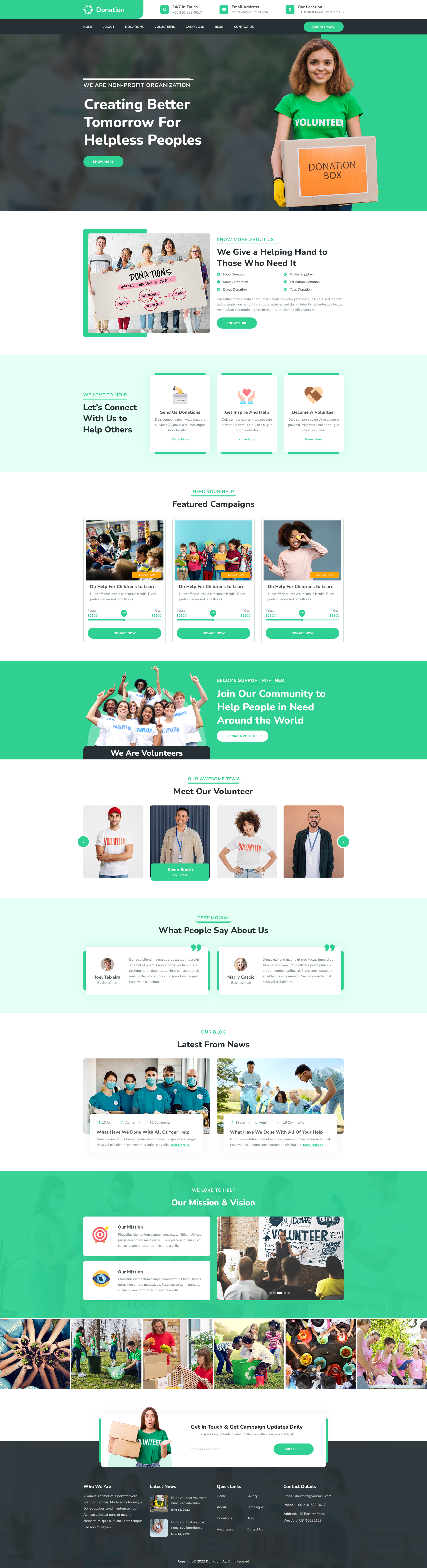 Nonprofit Organization WordPress Theme For Charity Organizations