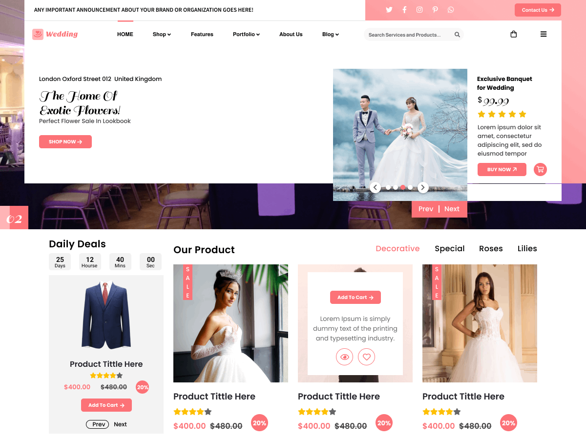 Wedding Planner WordPress Theme