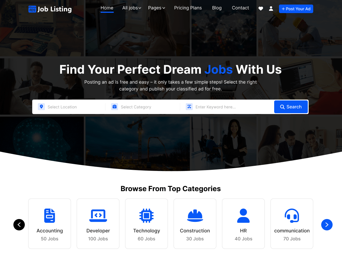 Job Listing WordPress Theme