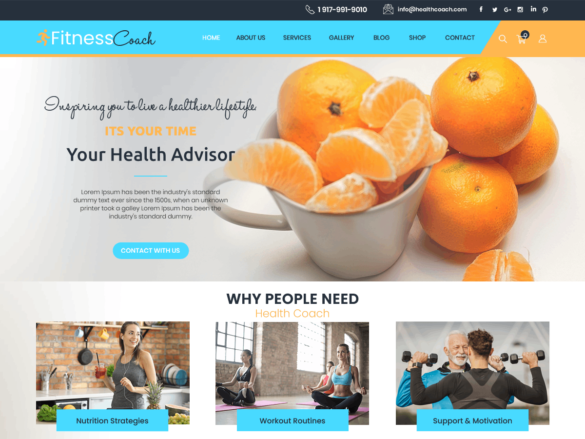 Fitness Coaching WordPress Theme