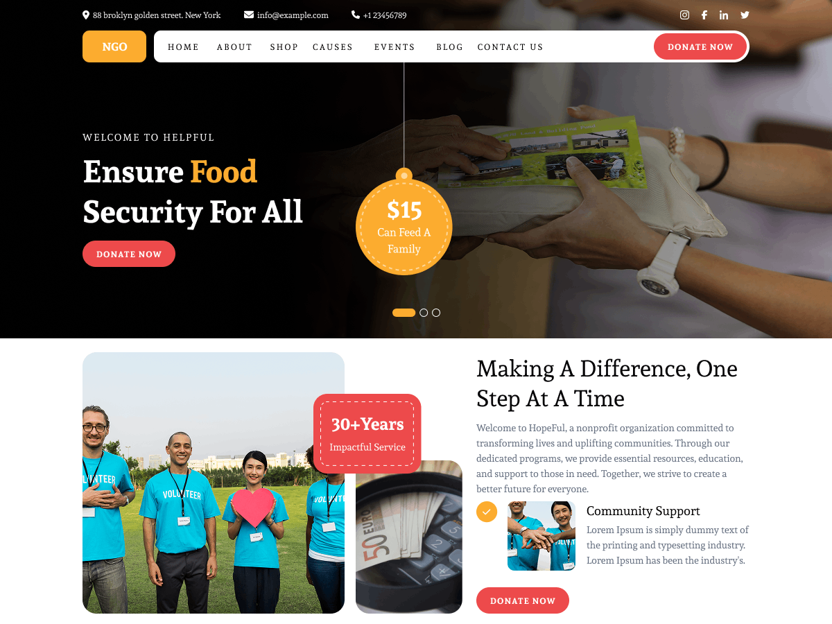 Disaster Relief WordPress Theme