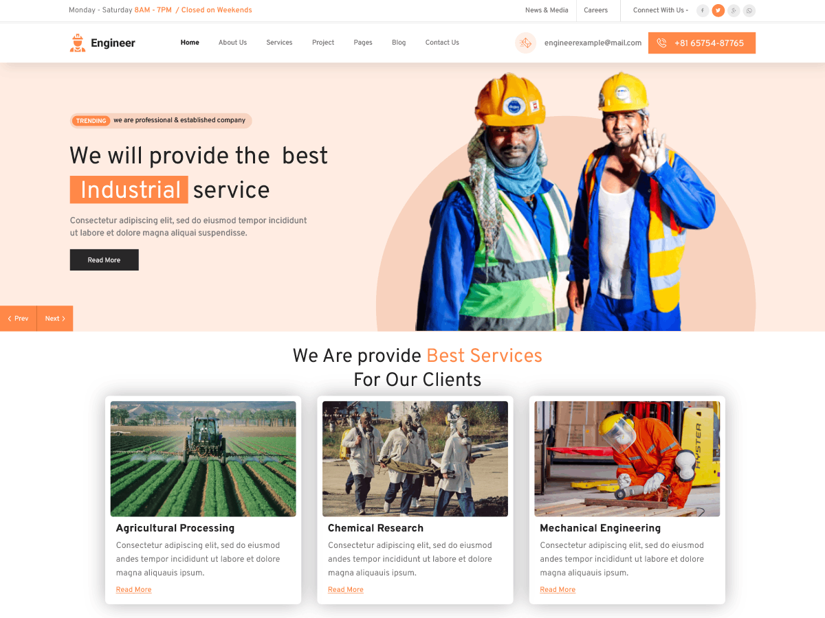 Manufacturing WordPress Theme