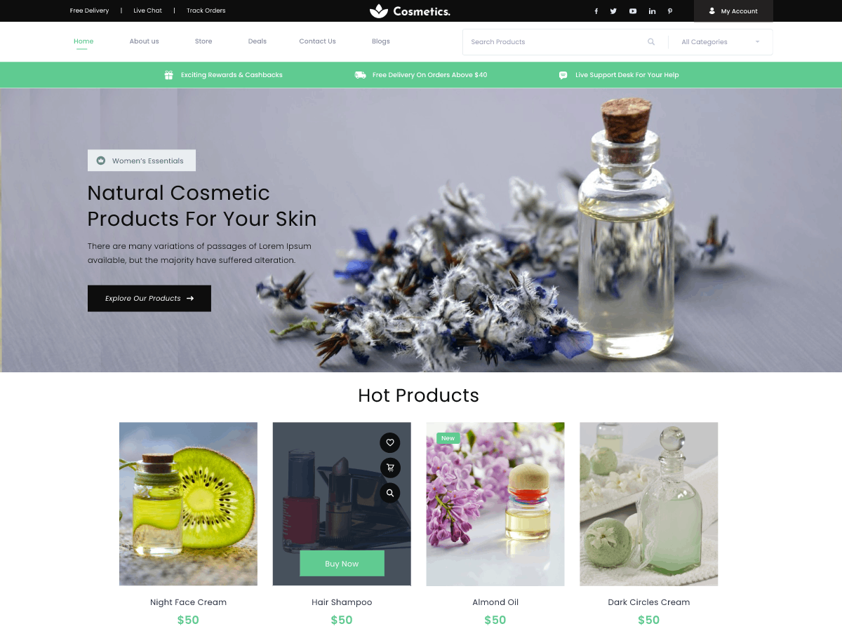 Cosmetic Store WordPress Theme