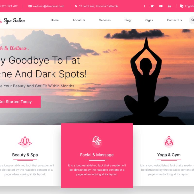 Free Spa Salon WordPress Theme