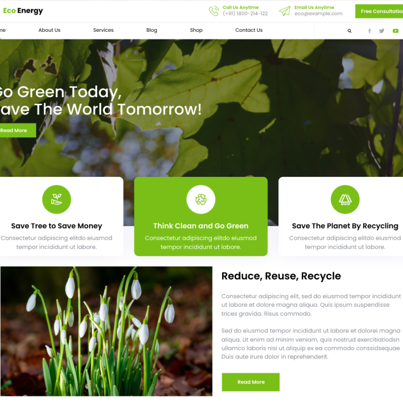 Free Green WordPress Theme