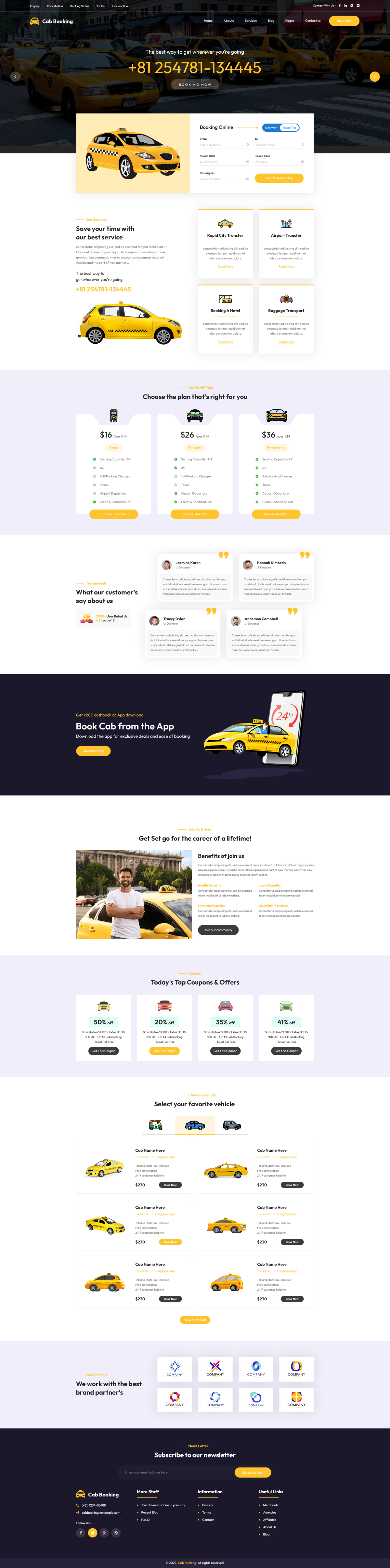 Taxi WordPress Theme